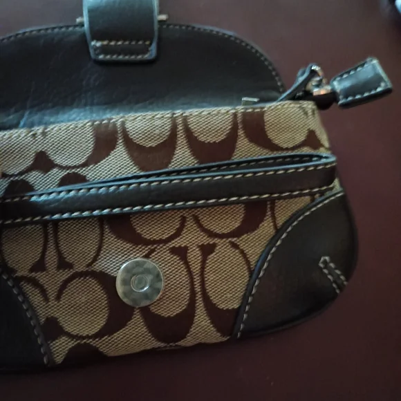 Coach Brown Leather Wristlet Clutch - Picture 7 of 10